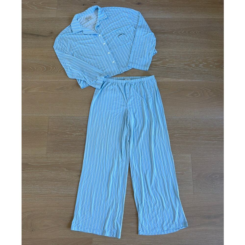 Dairy Boy Sleep Set Butter Stripe Pyjamas Size S Blue White